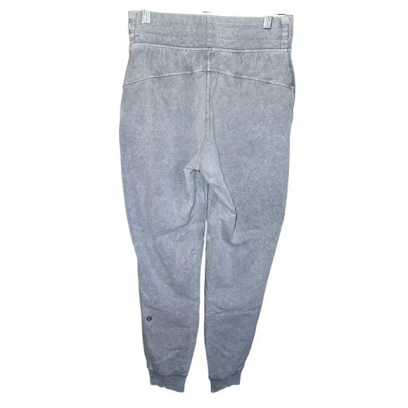 Lululemon Loop Back Joggers Size 4 Acid Rubber Dye Magnum Gray Casual Athleisure - Picture 4 of 8
